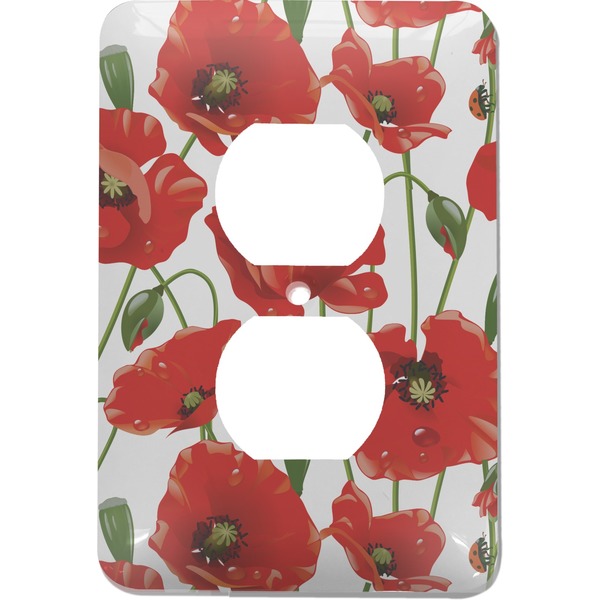 Custom Poppies Electric Outlet Plate