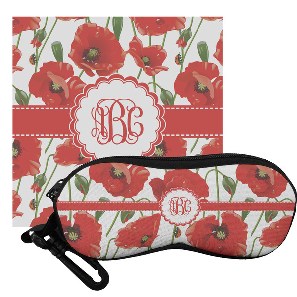 Custom Poppies Eyeglass Case & Cloth (Personalized)