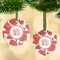 Poppies Frosted Glass Ornament - MAIN PARENT