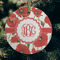 Poppies Frosted Glass Ornament - Round (Lifestyle)
