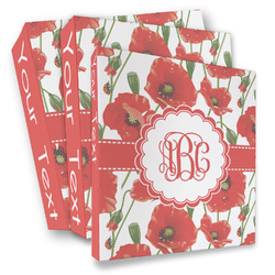 Poppies 3 Ring Binder - Full Wrap (Personalized)