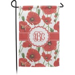 Poppies Small Garden Flag - Double Sided w/ Monograms