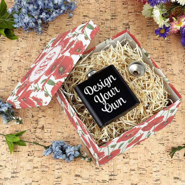 Poppies Gift Boxes with Lid - Canvas Wrapped - Large - In Context