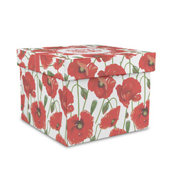Poppies Gift Box with Lid - Canvas Wrapped - Medium (Personalized)
