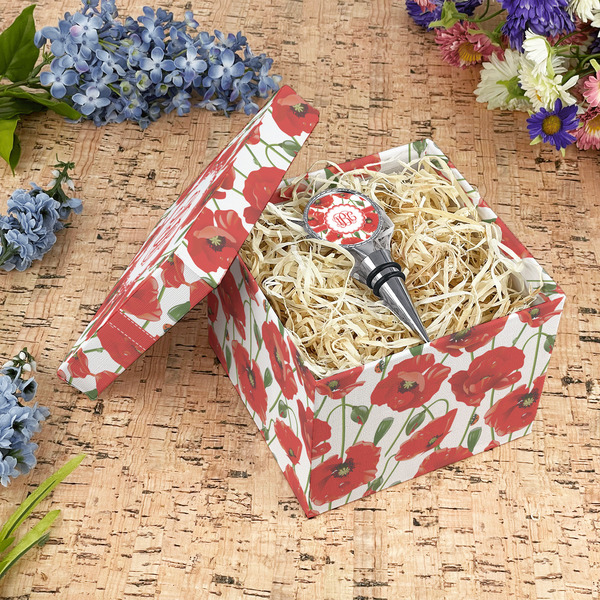 Poppies Gift Boxes with Lid - Canvas Wrapped - Medium - In Context