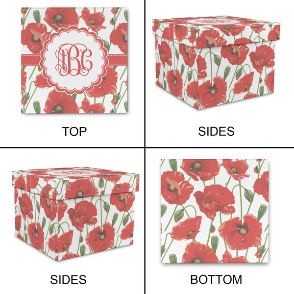 Poppies Gift Boxes with Lid - Canvas Wrapped - Small - Approval