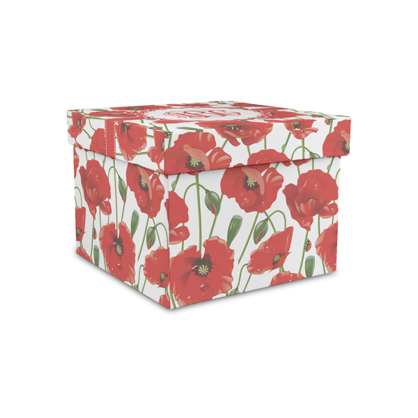 Custom Poppies Gift Box with Lid - Canvas Wrapped - Small (Personalized)