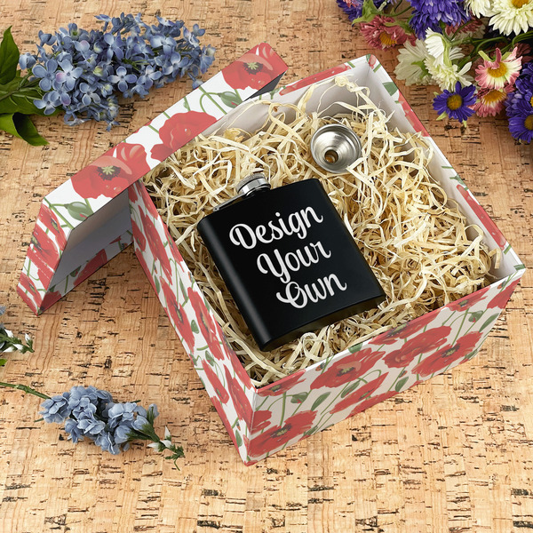 Poppies Gift Boxes with Lid - Canvas Wrapped - X-Large - In Context