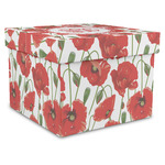 Poppies Gift Box with Lid - Canvas Wrapped - XX-Large (Personalized)