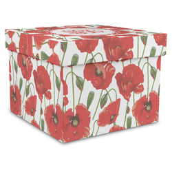 Poppies Gift Box with Lid - Canvas Wrapped - XX-Large (Personalized)
