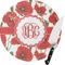Poppies Round Glass Cutting Board - Medium (Personalized)