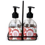 Poppies Glass Soap & Lotion Bottle Set (Personalized)