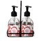 Poppies Glass Soap & Lotion Bottle Set (Personalized)