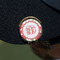 Poppies Golf Ball Marker Hat Clip - Gold - On Hat