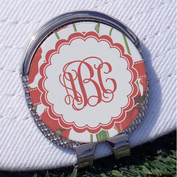 Custom Poppies Golf Ball Marker - Hat Clip