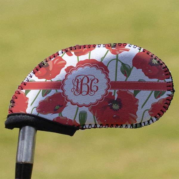 Custom Poppies Golf Club Iron Cover (Personalized)