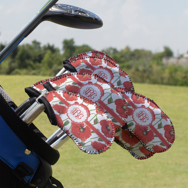 Custom Poppies Golf Club Iron Cover - Set of 9 (Personalized)