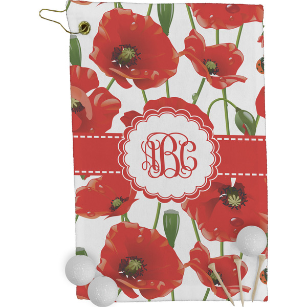Poppies Golf Towel (Personalized)