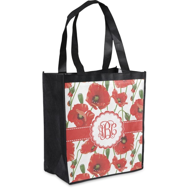 Custom Poppies Grocery Bag (Personalized)