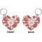 Poppies Heart Keychain (Front + Back)