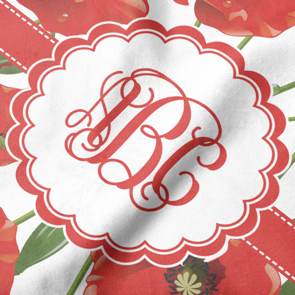 Poppies Hooded Baby Towel- Detail Close Up