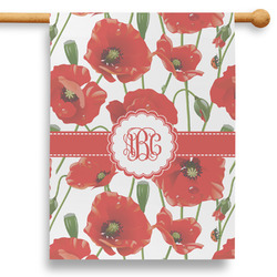 Poppies 28" House Flag - Single Sided (Personalized)