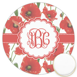 Poppies Printed Cookie Topper - 3.25" (Personalized)