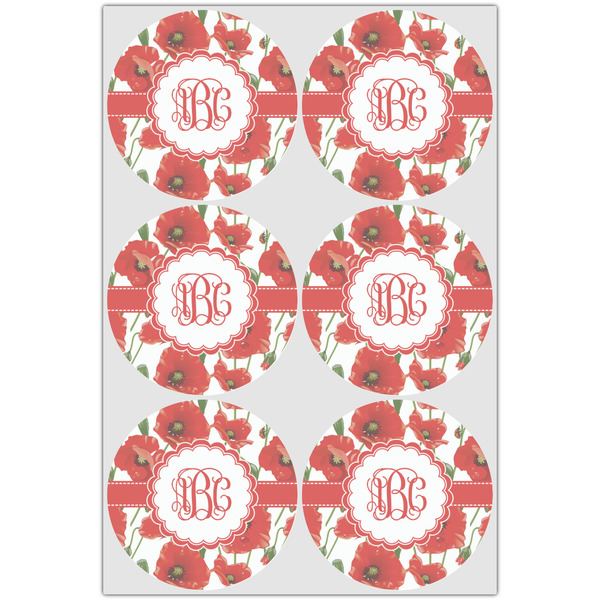 Poppies Icing Circle - Large - Set of 6