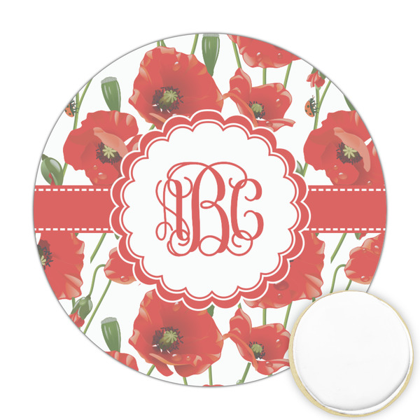 Custom Poppies Printed Cookie Topper - 2.5" (Personalized)