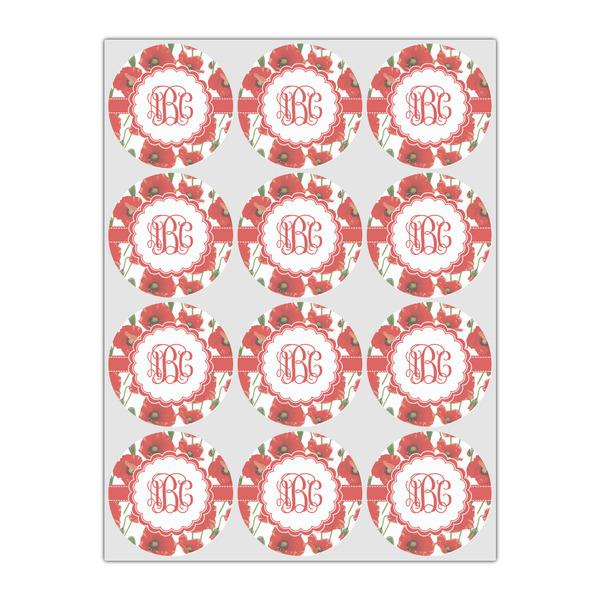 Poppies Icing Circle - Small - Set of 12