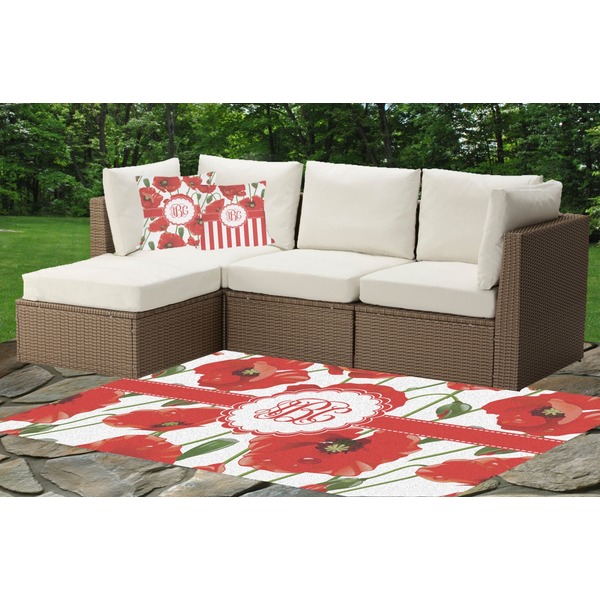 Poppies Outdoor Mat & Cushions