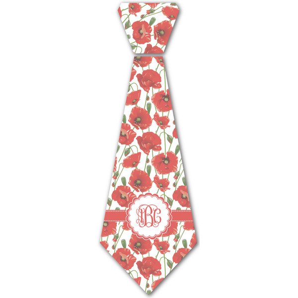 Custom Poppies Iron On Tie - 4 Sizes w/ Monogram