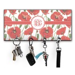 Poppies Key Hanger w/ 4 Hooks w/ Monogram