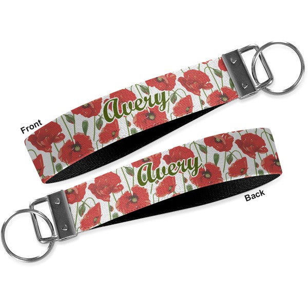 Poppies Key-chain - Metal and Nylon - Front and Back