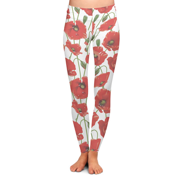 Custom Poppies Ladies Leggings - 2X-Large