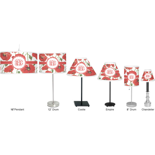 Poppies Lamp Full View Size Comparison