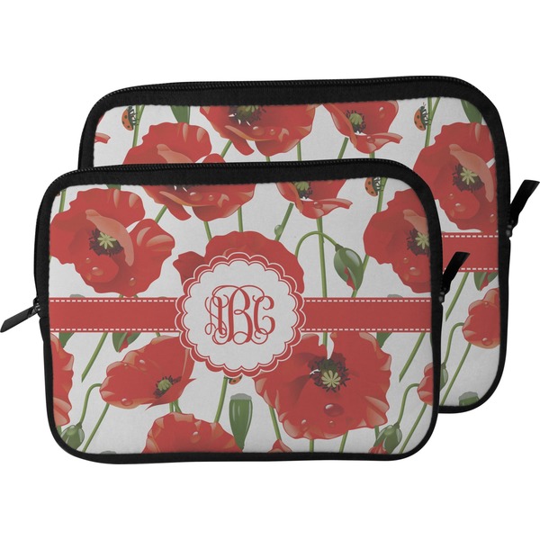 Poppies Laptop Sleeve (Size Comparison)