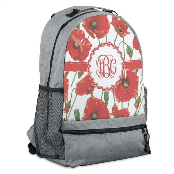 Custom Poppies Backpack - Grey (Personalized)
