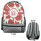 Poppies Large Backpack - Gray - Front & Back View