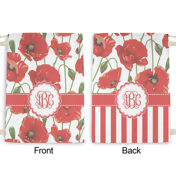 Poppies Large Laundry Bag - Front & Back View