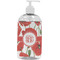 Poppies Plastic Soap / Lotion Dispenser (16 oz - Large - White) (Personalized)