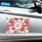 Poppies Large Rectangle Car Magnets- In Context