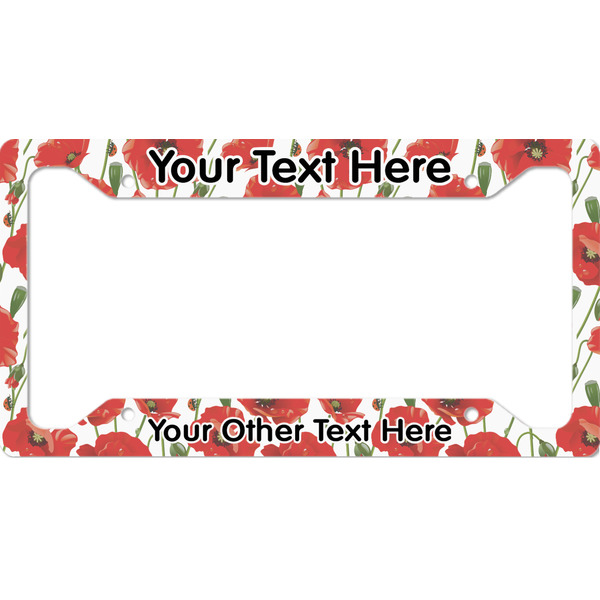 Custom Poppies License Plate Frame (Personalized)