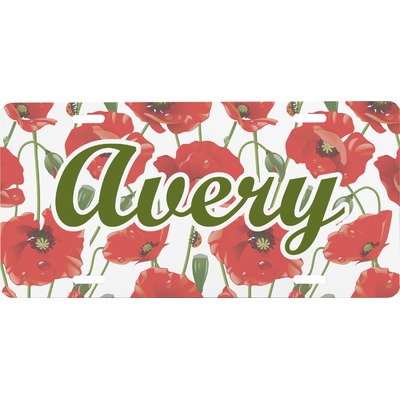 Poppies Front License Plate (Personalized)