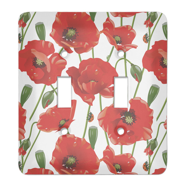 Custom Poppies Light Switch Cover (2 Toggle Plate)