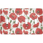 Poppies Light Switch Cover (4 Toggle Plate)