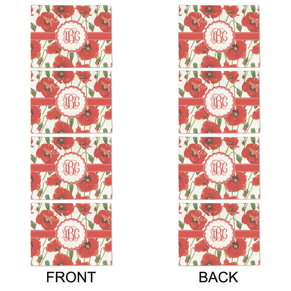 Poppies Linen Placemat - APPROVAL Set of 4 (double sided)
