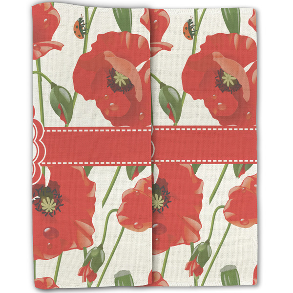 Poppies Linen Placemat - Folded Half (double sided)