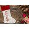 Poppies Linen Stocking w/Red Cuff - Flat Lay (LIFESTYLE)