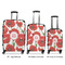 Poppies Luggage Bags all sizes - With Handle